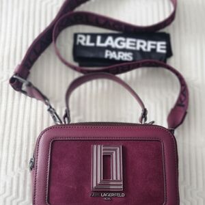Karl Lagerfeld Burgundy Crossbody Bag